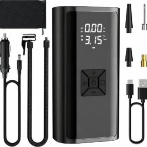 Inflador de Aire Portátil Inteligente 150 PSI Recargable para Carros, Motos, Bicicletas y Balones