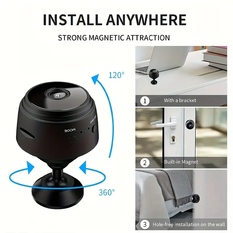 Mini Cámara WiFi 1080P | Visión Nocturna + Detección Movimiento | Control desde App - Image 13